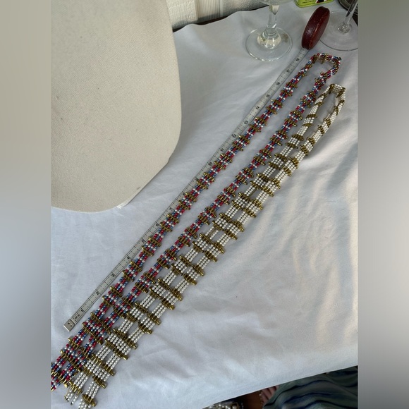 Vintage 70’s 80’s long safety pin lariat style necklaces - Picture 4 of 6
